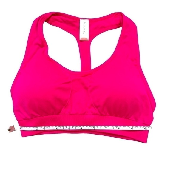 T-Back Detail Hot Pink Sports Bra Removable Pads Size S - Picture 3 of 6